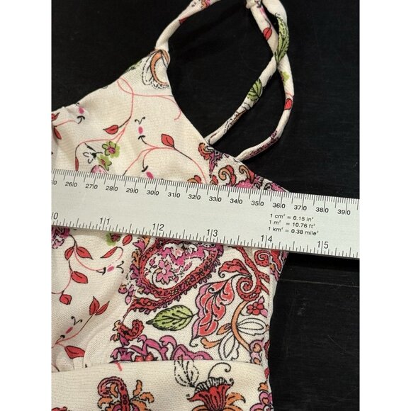 Y2K Babydoll White Pink Floral Fairy Romance Asymmetrical Cami Top Womens Medium - Picture 8 of 9